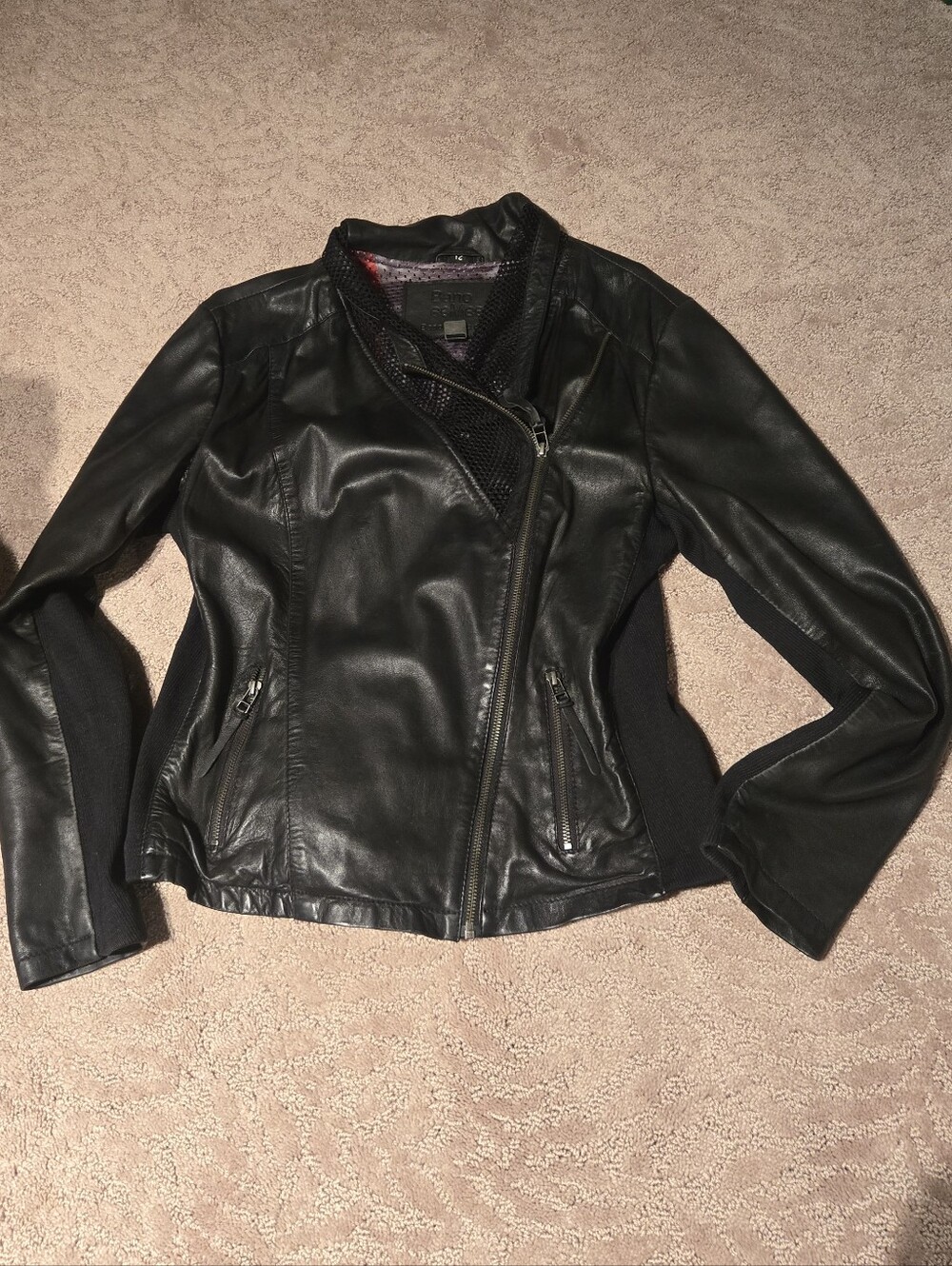 Black Women’s Faux Leather Moto Jacket